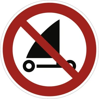 Produktbild von Dreifke® Alu-Schild "Strandsegeln verboten", Ø40cm, 1 Stück, Verbotszeichen (...