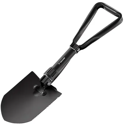 Produktbild von Klappspaten mit Spitzhacke im Etui - schwarz 16 cm x 25 cm x 60 cm