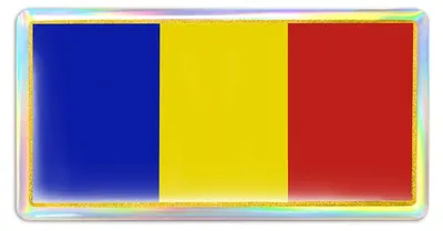Obrázok produktu pre 3D nálepka s rumunskou vlajkou