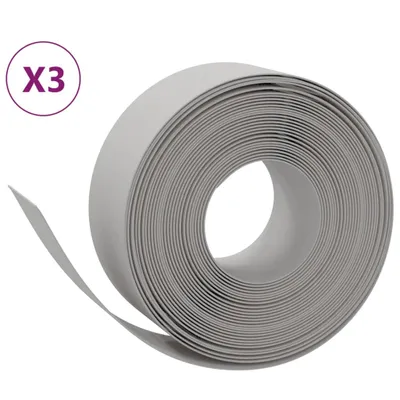 Produktbild von Rasenkanten 3 Stk. Grau 10 m 20 cm Polyethylen