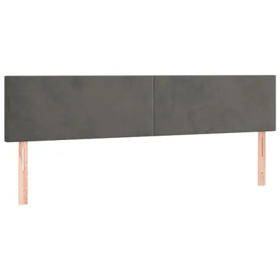 Immagine prodotto di vidaXL Testiere 2 pz. Velluto grigio scuro 100x5x78/88 cm