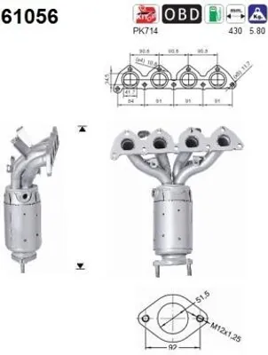 Produktbild von AS Katalysator Kat für HYUNDAI TUCSON (JM) 61056
