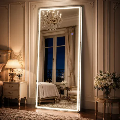 Standspiegel LED 180x80 cm dimmbar Touch 3 Farben