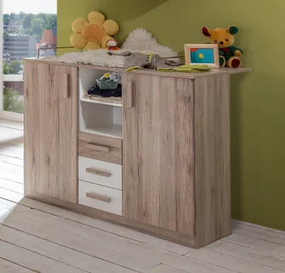 Produktbild von Wickelkommode Wickeltisch Kommode Wickelschrank Schrank Babyzimmer "Canton I"