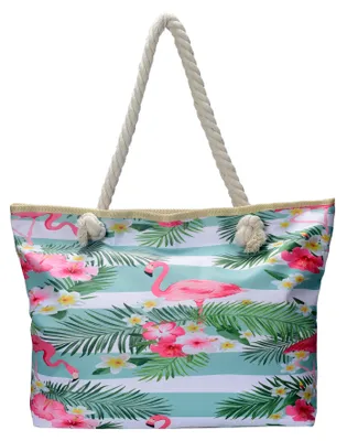 Produktbild von Große Strandtasche Shopper mit Reißverschluss - Retro Hawaii