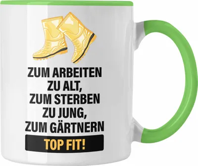 Produktbild von Trendation - Gärtner Tasse mit Spruch Garten Hobbygärtner Gärtner Geschenk Lustig Gärtnerin Geschenkidee (Grün)