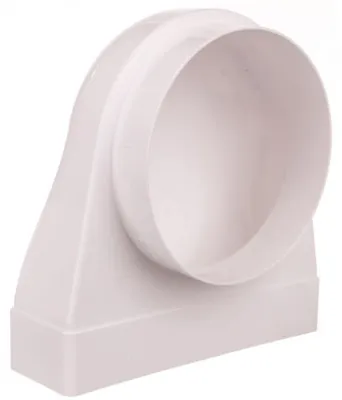 Zdjęcie produktu dla Awenta KP204-23/150 – Kolanko prostokątne 90°, przejściówka z kanału prostokątnego 60 x 204 mm na rurę okrągłą o średnicy 150 mm