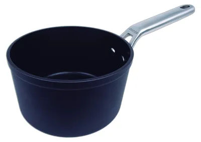 Antihaft-Kochtopf 20 cm, 2,6 l, geschmiedetes Aluminium, schwarz