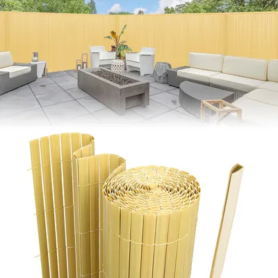 Immagine prodotto di Clanmacy privacy screen recinzione in PVC privacy bambù frangivento per giardino balcone e terrazza 100x500cm