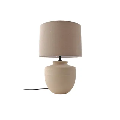 Produktbild von Lindby Tischleuchte Thalassia, beige, Ø 30 cm, Keramik
