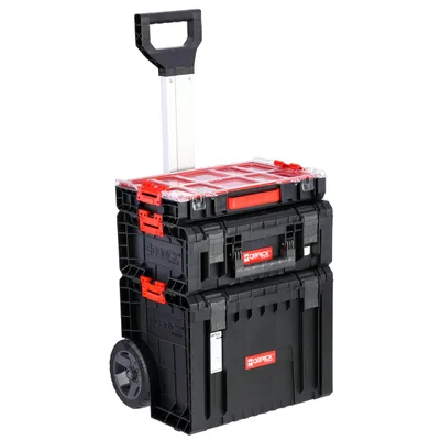 Produktbild von Set Werkzeugkasten auf Rädern Verstärkter Werkzeugkasten Organizer mit herausnehmbaren Boxen Garage Werkstatt PRO
