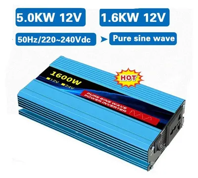 Imagen del producto de Convertidor de 12V a 220V – Adaptador de voltaje y convertidor de corriente de 600W para autocaravanas y automóviles