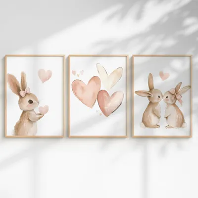 Immagine prodotto di Set di tre poster per la cameretta dei bambini, con tema unicorno e principessa