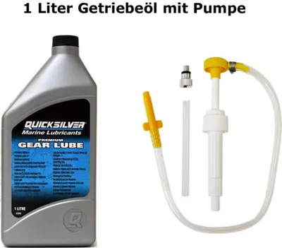 Produktbild von Quicksilver Mercury Premium Getriebeöl mit Getriebeölpumpe für Außenborder