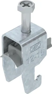 Produktbild von OBO Bügelschelle, 2056, 12-16mm, Stahl, tauchfeuerverzinkt, 1 Stk.