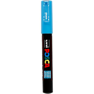 Produktbild von POSCA PC1MC BC, 1 Stück(e), Hellblau, Feine Spitze, Schwarz, Rund, 0,7 mm