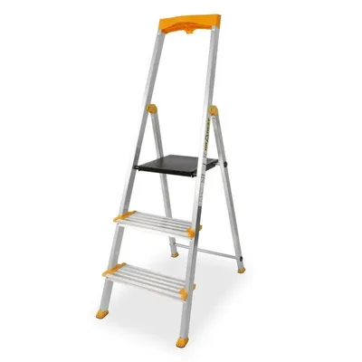 Produktbild von FORTENA Aluminium Stehleiter 3 Stufen mit Ablage 150kg EN131