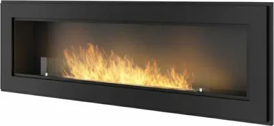 Produktbild von Frame 1500 SimpleFire Einbau-Bioethanolkamin mit Glas - Mattschwarz