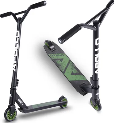 Immagine prodotto di Apollo Stunt Scooter Gravity - Monopattino per bambini e adolescenti, dai 6 anni in su, adatto anche ai principianti, Nero/verde
