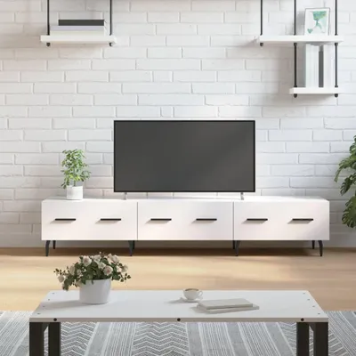 Produktbild von vidaXL TV-Schrank Hochglanz-Weiß 150x36x30 cm Holzwerkstoff