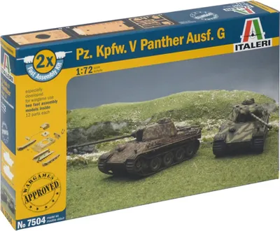 Obrázok produktu pre Italeri PZ. KPFW. V PANTHER AUSF.G, Tank model, Montážna sada, 1:72, PZ. KPFW. V PANTHER AUSF.G, WWII, Viacfarebný