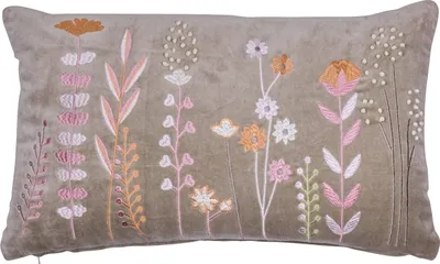 Produktbild von Kissenhülle - 50 x 30 cm - Braun - Rosa - Weiß - Orange - mit Reißverschluss
