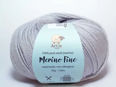 Obrázok produktu pre Merino Fine Art'is Yarn 100 % čistá Vlna | Superwash a hypoalergická (50 g/150 m) (700 perlovosivá)