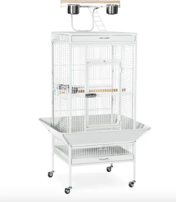 Obrázek produktu pro Prevue Pet - Klec z tepaného železa pro střední a velké papoušky BÍLÁ