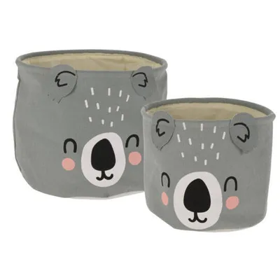 Zdjęcie produktu dla Kosz na zabawki CUTE, zestaw dwóch pojemników