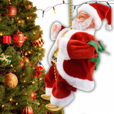 Obrázek produktu pro Elektrický Santa Claus, Vánoční dekorace Santa Claus na laně, Vánoční figurky