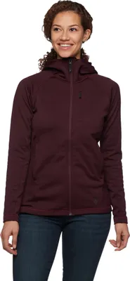 Damen Hoody in dunkellila von Black Diamond; geeignet als Midlayer Jacke.