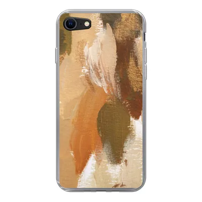 Produktbild von MuchoWow® Handyhülle Schutzhülle Hülle für iPhone 7 Farbe - Orange - Grün Silikon Softcase Handy Hülle - Kartenhalter