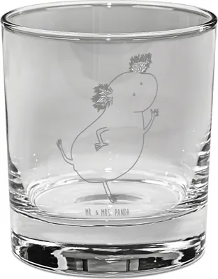 Produktbild von Mr. & Mrs. Panda Cocktailglas Axolotl Tanzen - Transparent - Geschenk, Freudig, Sterne, gravur glas, gut Gelaunt, Longdrinkglas, Tumbler, für Gin, Verrückt, Freundin