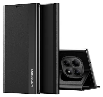 Produktbild von Hülle für Xiaomi Redmi Note 15 5G/4G, Kunstleder Magnetisch Klapp Stand Schutzhülle Schwarz