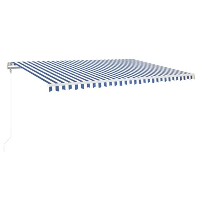 Produktbild von vidaXL Automatische Markise mit LED & Windsensor 500x350 Blau und Weiß