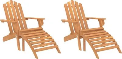 Immagine prodotto di Sedie Giardino Adirondack Poggiapiedi 2pz Legno Massello Acacia
