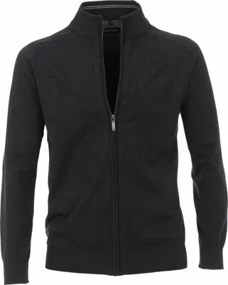 Produktbild von CASAMODA Herren Strickjacke Reißverschluss Regular Fit Anthrazit L