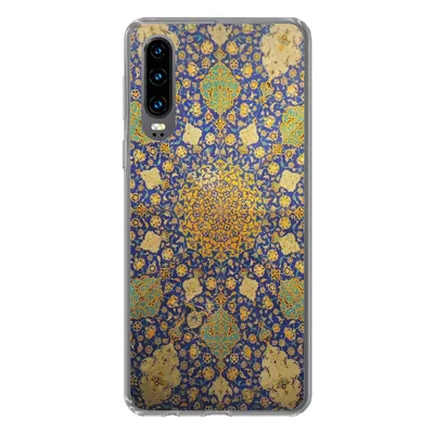 Produktbild von MuchoWow® Handyhülle Schutzhülle Hülle für Huawei P30 Kreis - Decke - Blau Silikon Softcase Handy Hülle - Kartenbesitzer