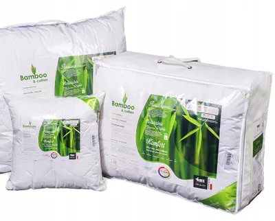 Produktbild von Bettdecke AMZ Bamboo 155x200 cm, ganzjährig, 1120 g, weiß, Baumwolle und Bambus