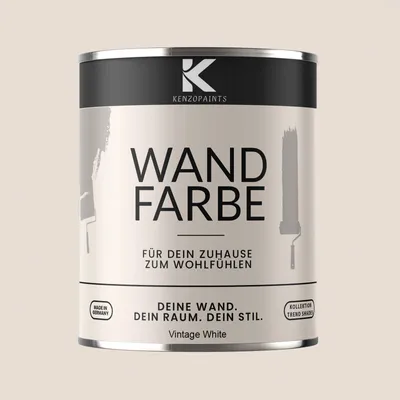 Produktbild von Kenzopaints 1Liter Wandfarbe Designfarbe Innenfarbe - Vintage White