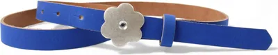 Produktbild von FRONHOFER süßer Kindergürtel mit silberner Straß Blumenschnalle, plastikfrei, 2cm