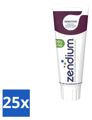 Immagine prodotto di 25 tubetti di dentifricio Zendium Sensitive, con enzimi naturali, da 75 ml - confezione - 25 pezzi