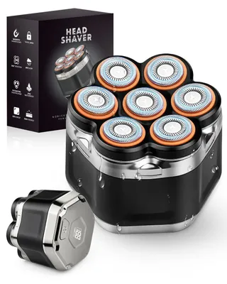 Produktbild von Glatzenrasierer Herren 7D mit LED Display IPX5 Wasserdichtem Kopf Rasierer Herren Elektrischer Kopfrasierer Glatze mit Magnetischem Scherkopf Rasierer