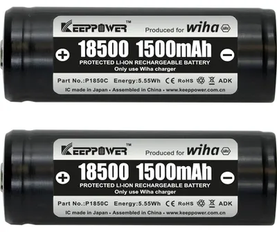 Produktbild von Wiha Akku-Set 18500 Li-Ion, (2 Stück)
