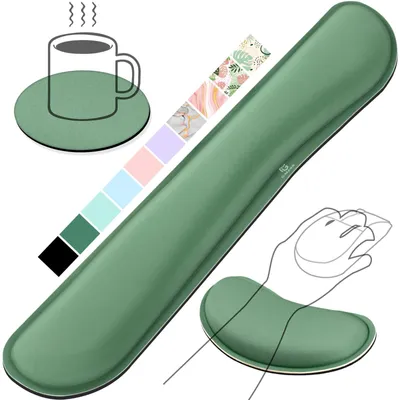 Produktbild von Gimars Handballenauflage für Tastatur, ergonomisches Mauspad mit Gelkissen, Dunkelgrün
