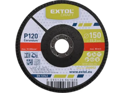 Obrázek produktu pro Kotouč lamelový šikmý korundový, P120, 150mm, KORUND