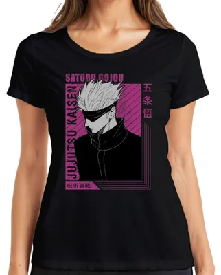Obrázek produktu pro Satoru Gojo Jujutsu Kaisen Dárkové dámské tričko s páskou přes oči, černá, S