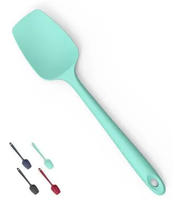 Produktbild von Silikon Löffelspatel 315℃ hitzebeständig 28,9cm Aquablaublau | Flexibel Lebensmittelecht Teigschaber