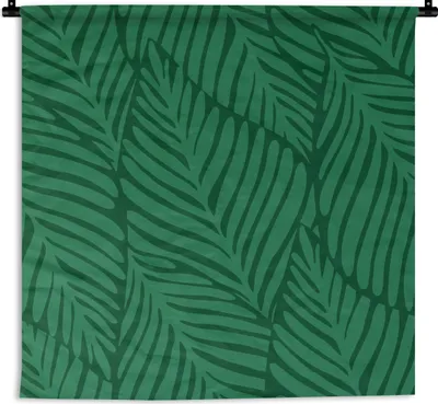 Produktbild von MuchoWow® Wandteppich Wandbehang Blätter - Muster - Dschungel - Jungen - Mädchen - Kinder - Kinder 120x120 cm Tapisserie Dekoration Wandtuch - Modern - Baumwollgewebe