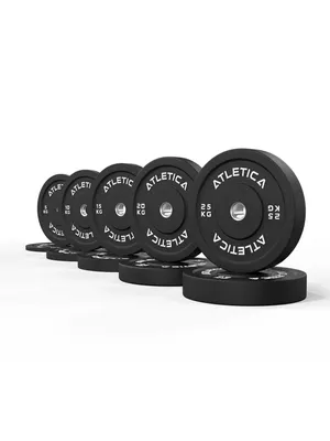 Produktbild von ATLETICA Bumper Plates Set | 150 kg bestehend aus 2 x 5 kg ∣ 2 x 10 kg ∣ 2 x 15 kg ∣ 2 x 20 kg ∣ 2 x 25 kg